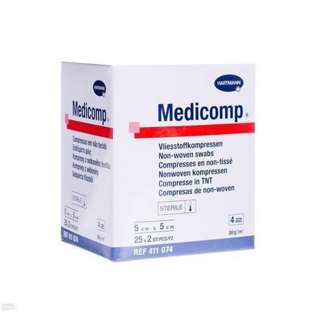 Medicomp kompresy jałowe 5 x 5 cm 50 sztuk
