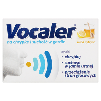 Vocaler Pastylki do ssania miód i cytryna 24 sztuki