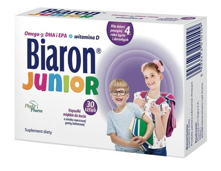 Biaron junior 30 kapsułek do żucia