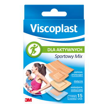 Viscoplast plastry sportowy mix 15 sztuk
