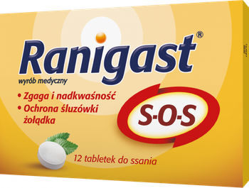 Ranigast SOS 12 tabletek do ssania