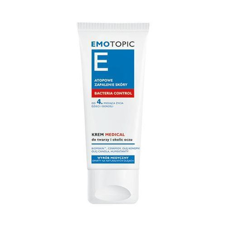 Emotopic BACTERIA CONTROL Krem MEDICAL do twarzy i okolic oczu 50 ml