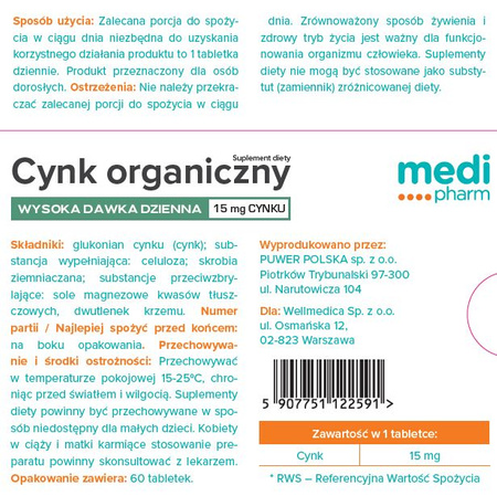 medi pharm Cynk Organiczny