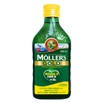 Möller’s Gold tran norweski cytrynowy 250 ml