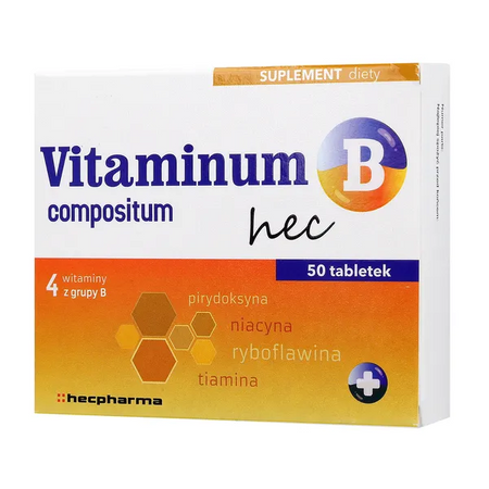 Vitaminum B Compositum Hec 50 Tabletek | Zdrowie \ Witaminy I Minerały ...