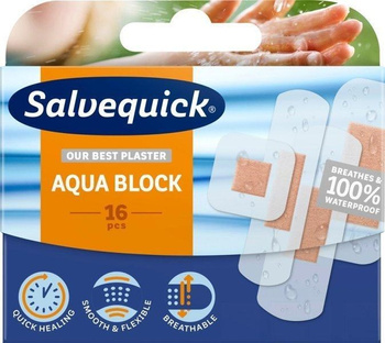 Salvequick Aqua Block plastry wodoodporne 16 sztuk