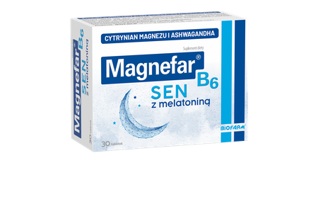 Magnefar B6 Sen z melatoniną 30 tabletek