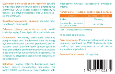 medi pharm Probiotyk 10 kapsułek