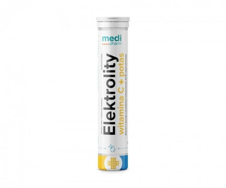 medi pharm Elektrolity witamina C + potas 20 tabletek musujących