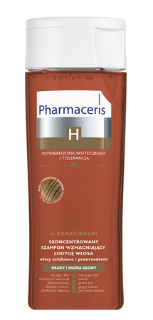 Pharmaceris H H-Keratineum skoncentrowany szampon wzmacniający łodygę włosa, włosy osłabione i przerzedzone 250 ml