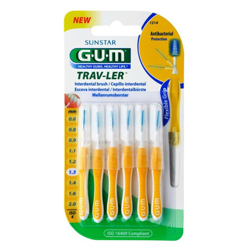 GUM Trav-Ler szczoteczki międzyzębowe 1,3 mm 6 sztuk