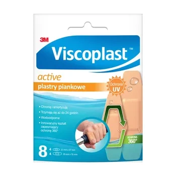3M VISCOPLAST ACTIVE Plast. piank. 8szt.