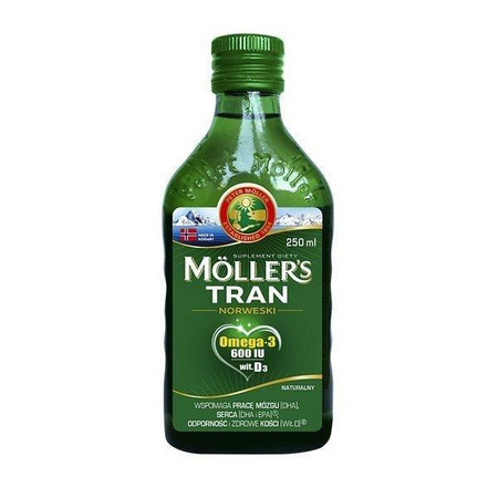Tran Norweski suplement diety Naturalny 250ml