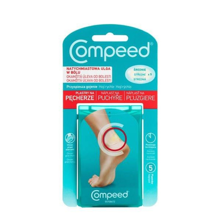 Compeed plastry na pęcherze, średnie 5 sztuk