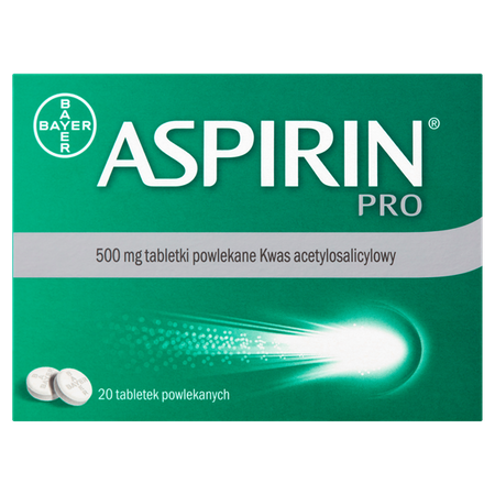 Aspirin Pro 500 mg 20 tabl.powl.