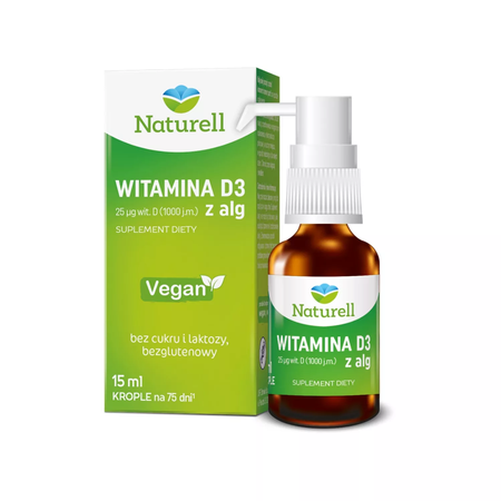 Naturell Witamina D3 z alg 15 ml