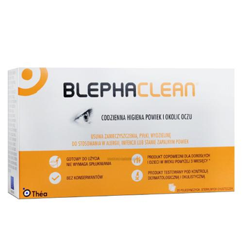 Blephaclean Thea chusteczki do higieny powiek 20 sztuk