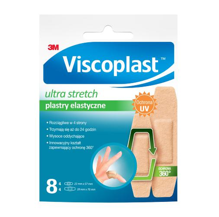 Viscoplast Ultra Stretch plastry elastyczne 8 sztuk