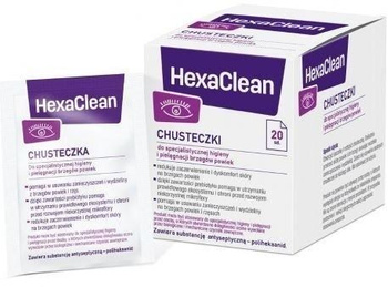 HexaClean chusteczki do powiek 20 sztuk