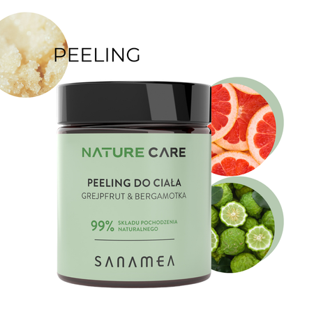 SANAMEA NATURE CARE Peeling do ciała - Grejpfrut & Bergamotka