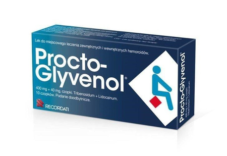 Procto-Glyvenol 400mg+40mg 10 czop.doodbyt