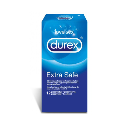 Durex Extra Safe wzmocnione prezerwatywy 12 sztuk