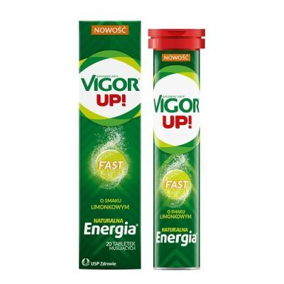 Vigor UP! Fast o smaku limonkowym 20 tabletek musujących