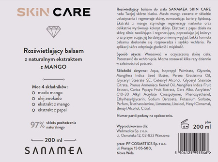 Sanamea Skin Care balsam z  mango