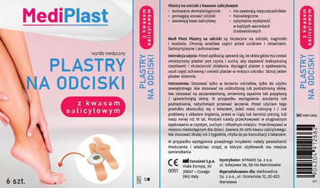 MEDIPLAST Plastry na odciski 6 szt