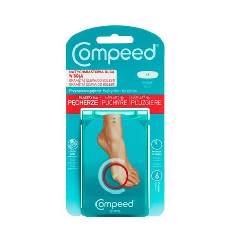 Compeed plastry na pęcherze, wąskie 6 sztuk