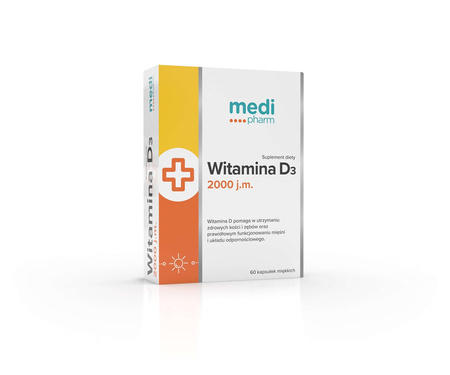 medi pharm Witamina D3, 2000j.m. 60 kaps.