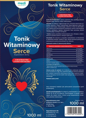 Medi Pharm Tonik Witaminowy, Serce 1000 ml