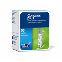 CONTOUR PLUS Paski testowe do monitorowania poziomu glukozy we krwi 50 sztuk