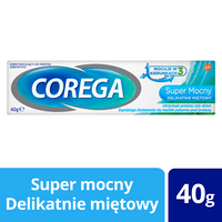 Corega Super Mocny Delikatnie Miętowy krem mocujący do protez zębowych 40 g