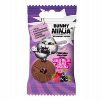 BUNNY NINJA przekąska owocowa smak: JABŁKO MALINA CZARNA PORZECZKA