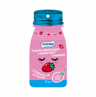Dosfarm - Cukierki / Drażetki odświeżające o smaku mięty i truskawki 16 g